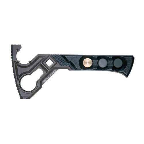 Der Real Avid Armorer's Master Wrench bietet vielseitige Einsatzflächen, ergonomischen Griff und einen integrierten Hammer für präzise AR-15 Montage und Wartung.