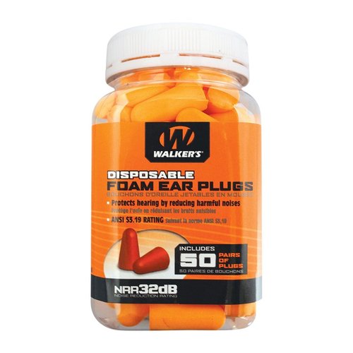 Die Walkers Foam Ear Plugs mit 25 dB Geräuschreduzierung halten deine Ohren geschützt und sind dank der Nackenband-Verbindung immer griffbereit.