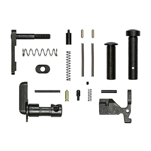 Das Aero Precision AR-15 Lower Parts Kit bietet alle nötigen Teile für deinen Lower Receiver, ohne unnötige Teile wie FCG, Pistolengriff oder Triggerguard.