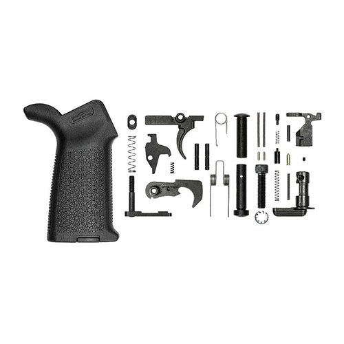 Das Aero Precision AR-15 M4E1 Lower Parts Kit enthält alles, was du für den Bau des M4E1 Lower Receivers brauchst, inklusive einem Magpul MOE Grip für optimalen Komfort.