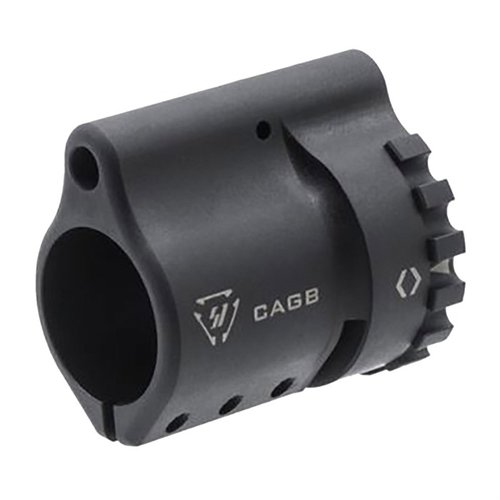 Mit dem COLLAR ADJUSTABLE GAS BLOCK von STRIKE INDUSTRIES kannst du einfach zwischen 6 Gasfluss-Einstellungen wechseln und so die Funktionalität deines Systems optimieren.
