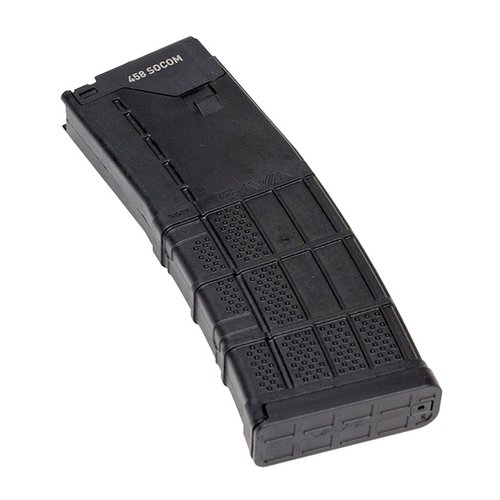 .458 SOCOM-fähiges Magazin mit verbesserter Feedlip-Design für optimale Leistung, 10 Schuss Kapazität und auch kompatibel mit 30 Schuss 5.56 NATO.
