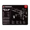 Der TekMat Ultra 20 Pistol Cleaning Mat ist wasserdicht, kratzfest und enthält Diagramme für eine einfache Demontage deiner Handfeuerwaffe.