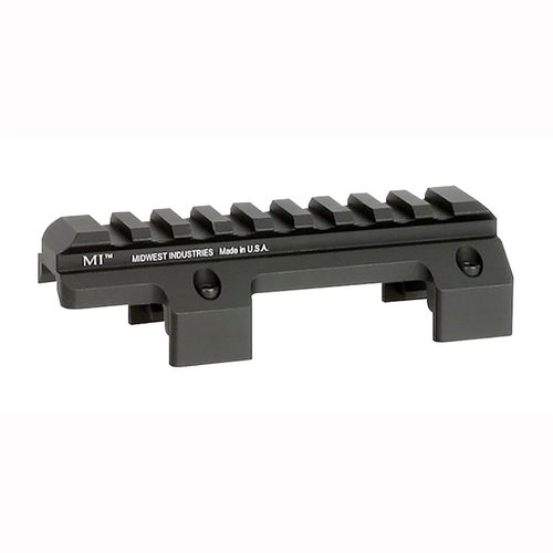 Der HK MP5 Top Picatinny Rail Mount von Midwest Industries ist leicht zu installieren, aus robustem 6061 Aluminium gefertigt und ermöglicht dir das Anbringen von Optiken und Zubehör.