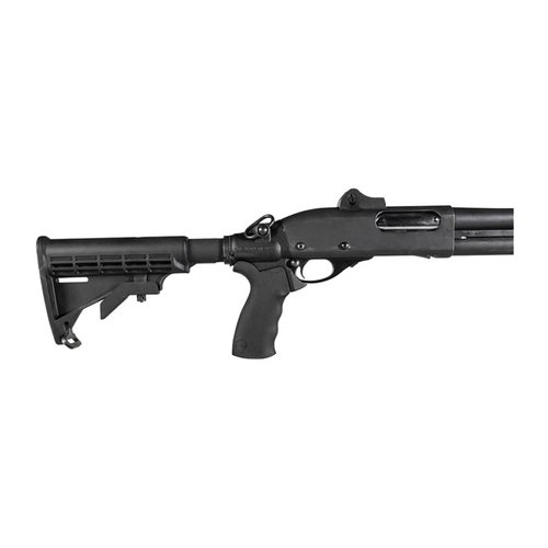 Das REMINGTON 870 LEO Gen II Kit ermöglicht die Anpassung von AR-15 Stocks und Griffen, bietet verstellbare Länge und reduziert den Rückstoß um bis zu 70%.