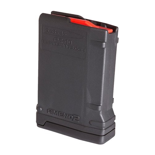 Das Amend2® 10-Schuss-Magazin aus robustem Polymer bietet eine zuverlässige Alternative zu Aluminium-Magazinen, ideal für Jagd und Schießstände.