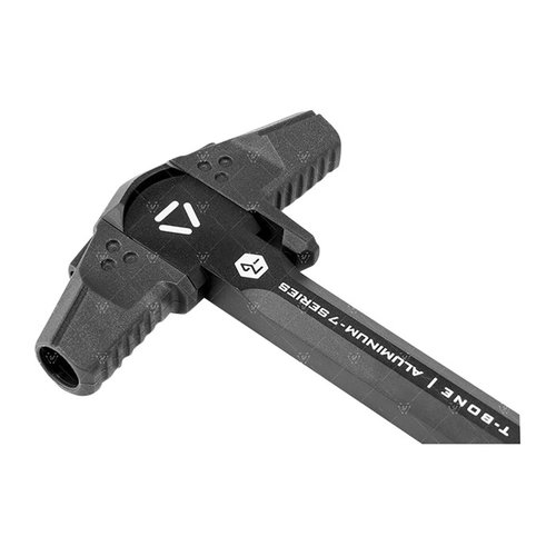 Der Strike Industries T-Bone Charging Handle für .223/5.56 bietet ein patentiertes Gasumlenksystem, langlebige Materialien und minimalen Verschleiß für dein AR-15.