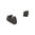 Optik-kompatibles Visier-Set für Glock G1–5, geriffelt, schwarz