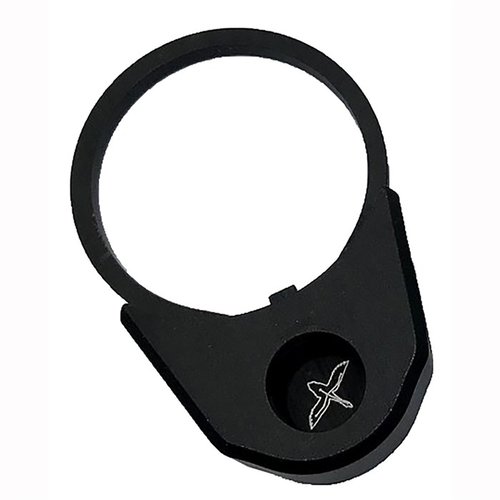 Die AR-15 Endplatte mit 3 QD Sling Swivel Socket bietet vielseitige Befestigungsmöglichkeiten, hohe Stabilität aus Billet 4140 und ein elegantes DLC-Finish.