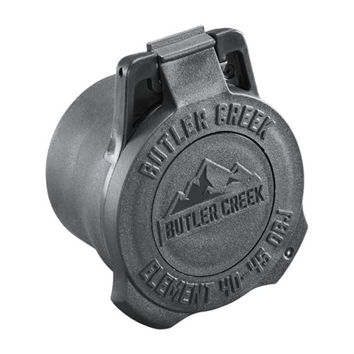 Die Butler Creek Element Scope Caps sind extrem robust und verfügen über einen Multi-Flex-Sleeve. Der umklappbare Dope-Disk liefert Wind- und Höheninformationen.