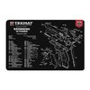 Die TEK MAT Pistol Gun Cleaning Mat schützt deine Waffe beim Reinigen, hat ein detailliertes Diagramm und eine rutschfeste Neopren-Unterlage für Stabilität.
