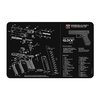 Die TEK MAT Pistol Gun Cleaning Mat schützt deine Waffe während der Reinigung, hat ein detailliertes Diagramm und ist leicht zu reinigen. Ideal für deine Werkbank!