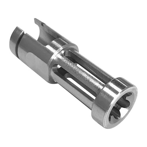 Der FLASH HIDER für Ruger™ 10/22™ aus Edelstahl lässt sich einfach auf den Standardlauf aufschieben und wird mit einer Schraube gesichert – ganz ohne Gunsmithing!