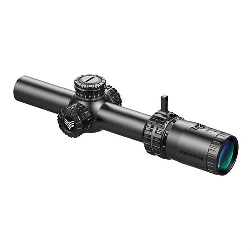 Der Swampfox Arrowhead 1-8X24mm SFP bietet brillante Sicht, breite Sichtfelder, werkzeuglose Locking Turrets und beleuchtete Retikeln für den optimalen Einsatz.