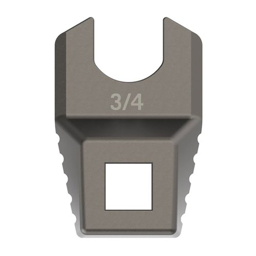 Der MASTER-FIT Muzzle Device Wrench ist aus titanbeschichtetem Edelstahl, passt perfekt auf ¾" Barrel Nuts und sorgt für sicheren Grip ohne Verrutschen.