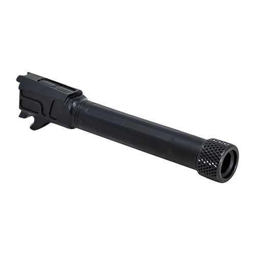 Die Faxon Match 9mm Luger gerade geflüteten Läufe für SIG® P365 bieten präzise Toleranzen, langlebige Nitride-Beschichtung und sind ohne Gunsmithing einsetzbar.