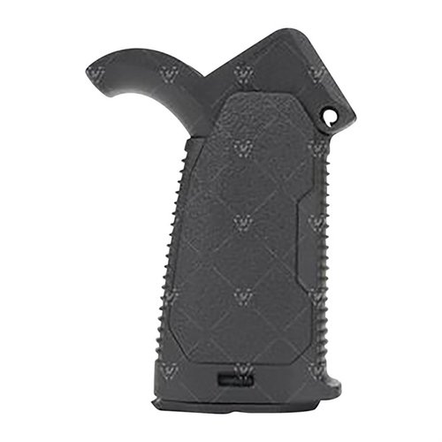 Der Strike Industries AR Multi-Angle Pistol Grip bietet eine individuelle Anpassung von 10 bis 35 Grad für maximalen Komfort und Ergonomie beim Schießen.