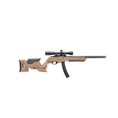 Der Archangel® AAP1022 Precision Stock für die Ruger® 10/22® bietet eine voll verstellbare, ergonomische Konstruktion mit Picatinny-Schiene und flared Magwell.