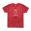 Sugar Skull Mischgewebe-T-Shirt, Gr. S, Rot meliert
