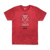Zuckerschädel‑Mischgewebe T‑Shirt 3XL rot meliert