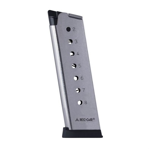 Die 1911 45ACP Magazine von MEC-GAR bieten dir zuverlässige Funktion und Expertenhandwerk, hergestellt aus langlebigem, nahtlosem Kohlenstoffstahl.