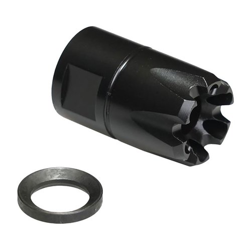 Der CMMG ZEROED 9mm Linear Comp bietet dir eine kompakte Lösung mit perfekter Mündungskompensation, die den Rückstoß reduziert und den Mündungsblast nach vorne lenkt.