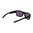 Sonnenbrille, schwarzer Rahmen / violette Gläser / grün verspiegelt, polarisiert