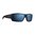 ASCENT Brille, schwarzer Rahmen, bronzefarbene, blau verspiegelte, polarisierte Gläser
