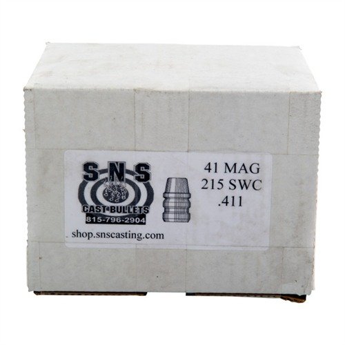 .41 Kaliber Gussgeschosse von SNS bieten dir präzise und konsistente Leistung mit einer hochwertigen Legierung und einer Härte von 18 Brinell - ideal für dein Schießen!