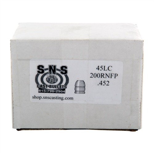 Die ROUND NOSE FLAT POINT .45 Kaliber Geschosse von SNS bieten dir hohe Präzision und Konsistenz dank einer hochwertigen Legierung und Polymerbeschichtung.