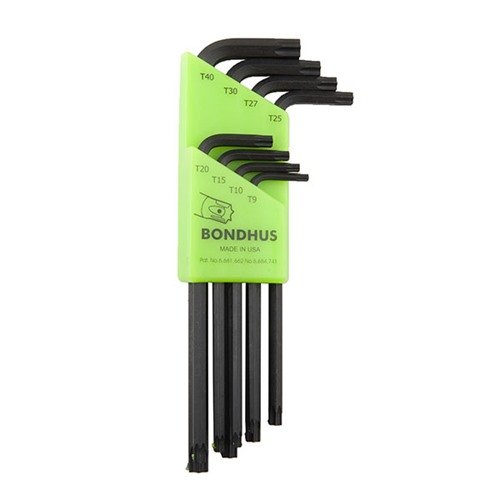 Die PROHOLD STAR TIP L-WRENCHES von BONDHUS passen auf alle Star- und TORX-Schrauben, halten die Schraube fest und sind präzise für eine einfache Handhabung.