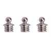 Messing-Korn mit Rand, 1/16" 3-56 TPI, hellsilbern, 3er-Pack