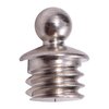 Messing-Perle mit Schutzkragen, 1/16" 3-56 TPI, glänzend silberfarben