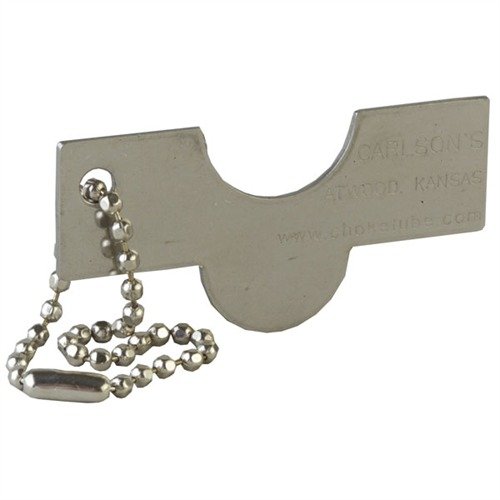 Der UNIVERSAL CHOKE TUBE WRENCH von CARLSONS ist leicht, einfach zu bedienen und schont deine Finger. Er passt auf fast alle Choke Tube Slots und kommt mit einem Schlüsselanhänger.