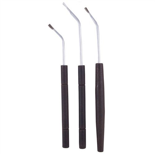 Die ANGLED CLEANING BRUSHES von BIRCHWOOD CASEY erreichen mühelos enge Stellen, bieten eine Kombination aus Edelstahl- und Nylonborsten für effektive Reinigung.