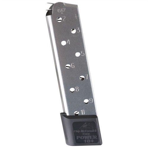 Die 1911 10RD .45 ACP Power Plus Magazine bietet zuverlässige Leistung, eine robuste Edelstahlkonstruktion und eine anti-tilt Follower für fehlerfreies Laden.