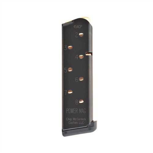 Die 1911 8RD 45ACP POWER MAGAZINES bieten zuverlässige Leistung mit robustem Edelstahl, perfektem Füttern und einer Kapazität von 8 Schuss für deinen 1911 Auto.