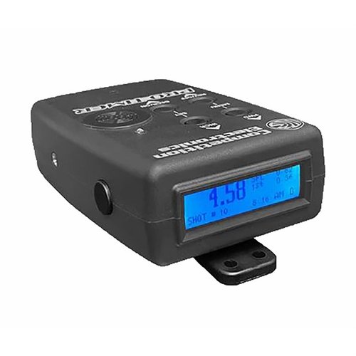 Mit dem PROTIMER von Competition Electronics erhältst du eine einfache Bedienung, 50 Schuss-Speicher, Hit Factor Berechnung und eine lange Batterielaufzeit.