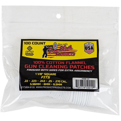 .22-.270 CAL. 100CT. PATCHES von PRO SHOT PRODUCTS sind ideal für eine gründliche Reinigung deiner Waffen. Hochwertige Patches sorgen für optimale Ergebnisse!