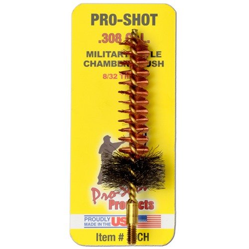 Der MILITARY STYLE AR10 .308 CHAMBER BRUSH von PRO SHOT PRODUCTS, INC sorgt für eine gründliche Reinigung deines Chambers und verbessert die Zuverlässigkeit deiner Waffe.