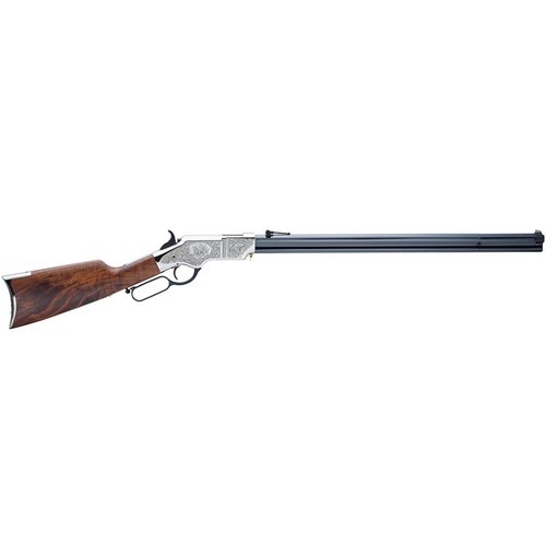 Die Henry Original 44-40 Silver Deluxe Engraved bietet dir eine exquisite Gravur, eine robuste Bauweise und die legendäre Präzision von Henry Repeating Arms.