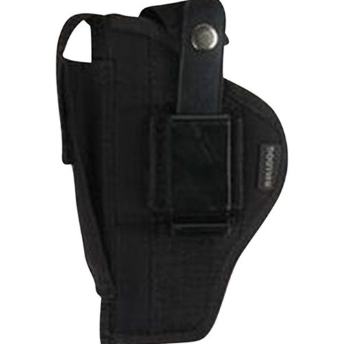 Das Bulldog Belt/Clip Ambi Holster in Schwarz bietet dir eine sichere und bequeme Trageoption für deine Waffe mit 3-4 Zoll Lauf. Ideal für Links- und Rechtshänder!