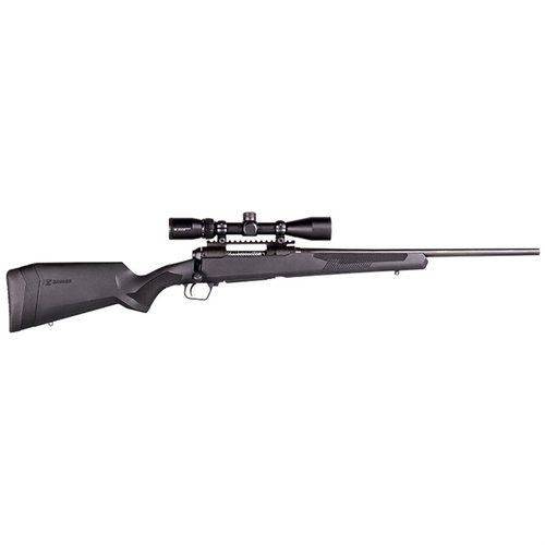 Der Savage 110 Apex Hunter XP in .243 Win bietet dir präzise Schüsse mit einem 22" Lauf und einer Vortex Optik, ideal für die Jagd und das Schießen.