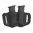 Doppelreihiges verstellbares Magazinholster, Stealth-Schwarz