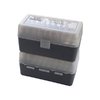 Munitionsbox 50 Schuss Klappdeckel — 223 / 204 RUGER / 6x47 — klar/rauchgrau