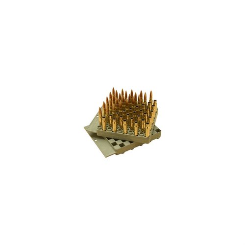 Der MTM Compact Universal Loading Tray .17 bis 30-06 bietet Platz für verschiedene Patronen und sorgt für Ordnung beim Nachladen, perfekt für jeden Schützen!