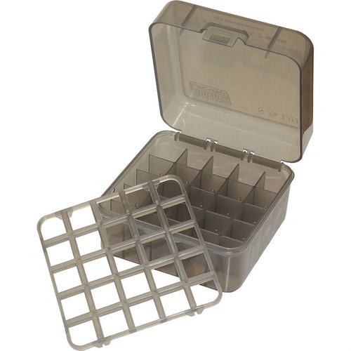 Die MTM Shotshell Box fasst 25 Patronen, hat einen praktischen Flip-Top-Deckel und ist ideal für 12 und 20 Gauge Schrotpatronen bis 3 Zoll.