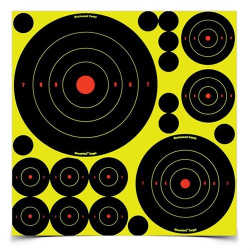 Entdecke das Shoot-N-C Ass't Zielscheiben-Set mit 50 Zielen und 50 Reparatur-Pastern – perfekt für Lang- und Kurzdistanzschießen mit verschiedenen Waffen!