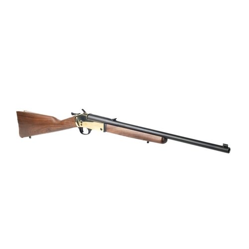 Die SINGLE SHOT 45-70 GOVERNMENT von Henry bietet eine präzise, zuverlässige Jagdwaffe mit 22" Lauf, hochwertigem Walnuss-Holz und einfacher Handhabung.