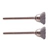 Die DREMEL #442 Drahtbürsten im 2er-Pack sind klein und vielseitig, ideal zum Entfernen von Rost und Korrosion sowie zum Polieren von Metalloberflächen.